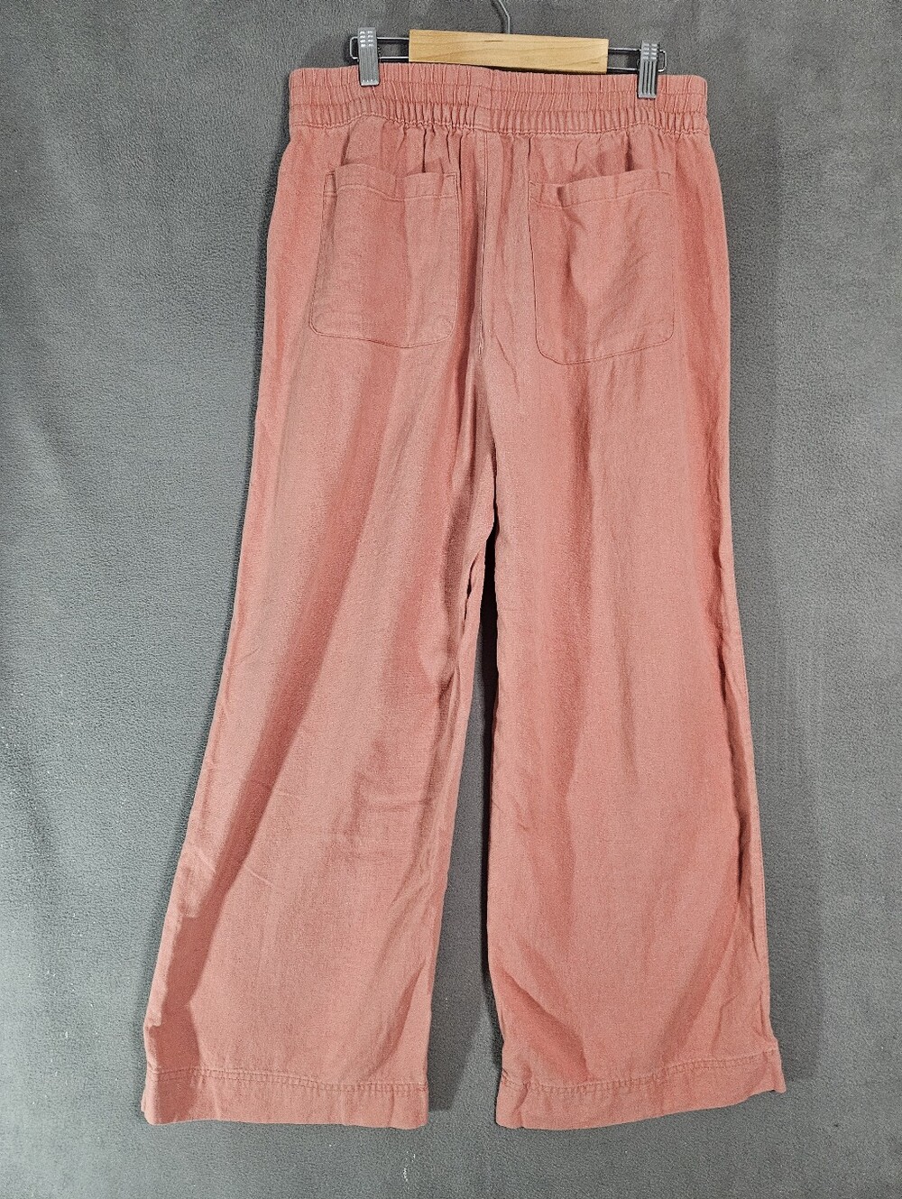 Old Navy High-Rise Wide Leg Pants Womens Medium Comfort Waist Peach Lagenlook - Picture 8 of 10